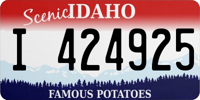 ID license plate I424925