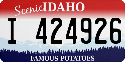 ID license plate I424926