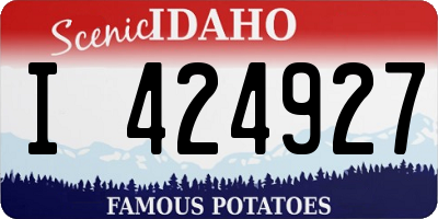 ID license plate I424927
