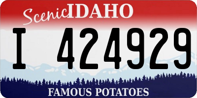ID license plate I424929