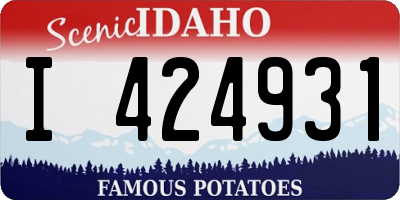 ID license plate I424931