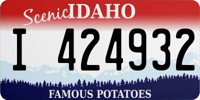 ID license plate I424932