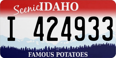 ID license plate I424933