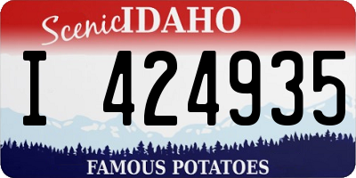ID license plate I424935