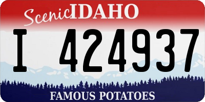 ID license plate I424937