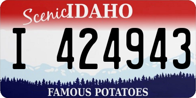 ID license plate I424943