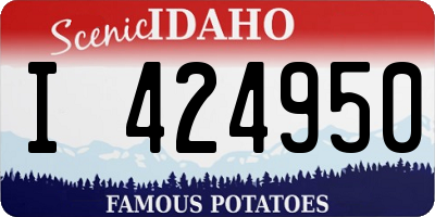 ID license plate I424950