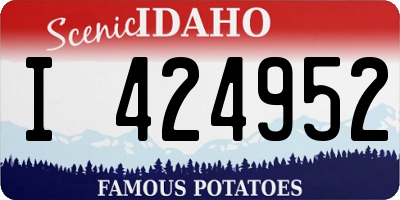 ID license plate I424952