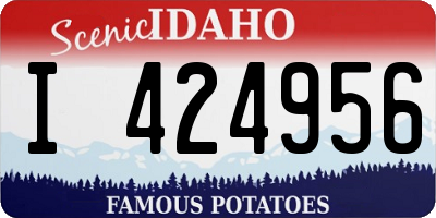 ID license plate I424956