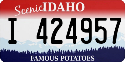ID license plate I424957
