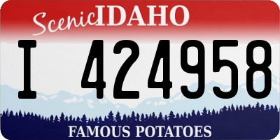 ID license plate I424958
