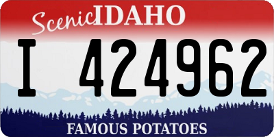 ID license plate I424962