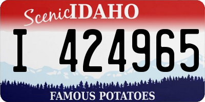 ID license plate I424965