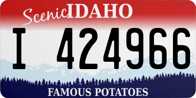 ID license plate I424966