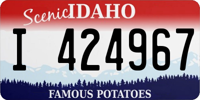 ID license plate I424967