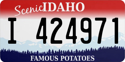 ID license plate I424971