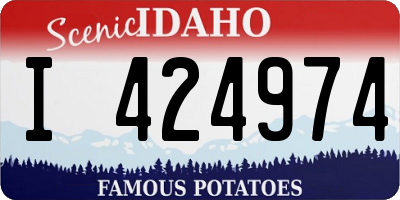 ID license plate I424974