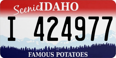 ID license plate I424977