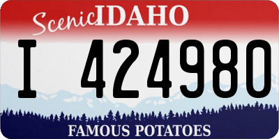 ID license plate I424980