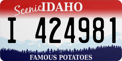 ID license plate I424981