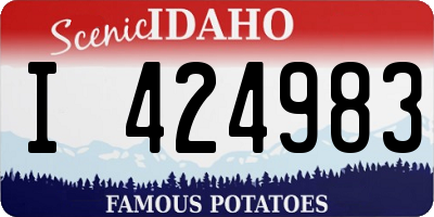 ID license plate I424983
