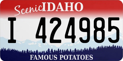 ID license plate I424985