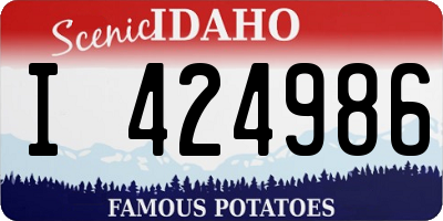 ID license plate I424986