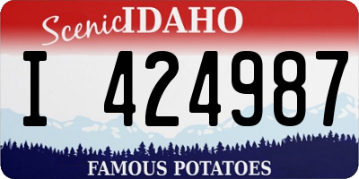 ID license plate I424987