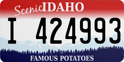 ID license plate I424993