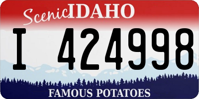 ID license plate I424998