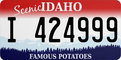 ID license plate I424999