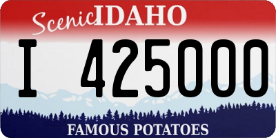 ID license plate I425000
