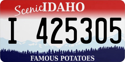 ID license plate I425305