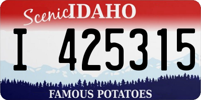 ID license plate I425315