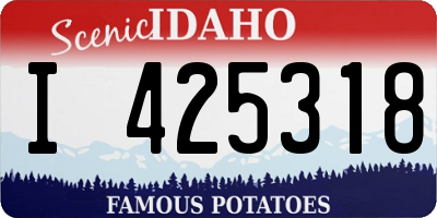 ID license plate I425318