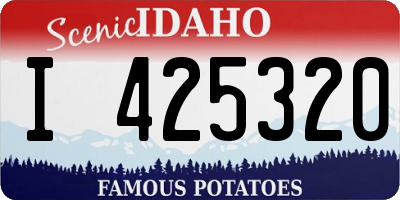 ID license plate I425320