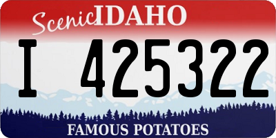 ID license plate I425322