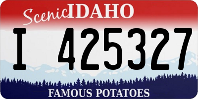 ID license plate I425327