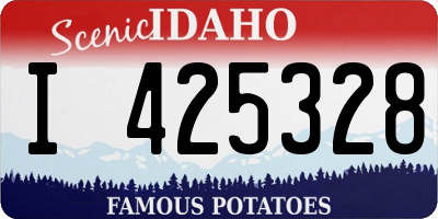 ID license plate I425328