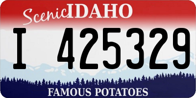 ID license plate I425329