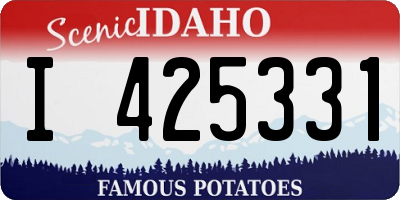 ID license plate I425331