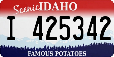 ID license plate I425342