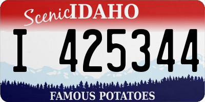 ID license plate I425344