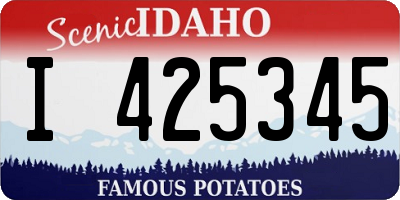 ID license plate I425345