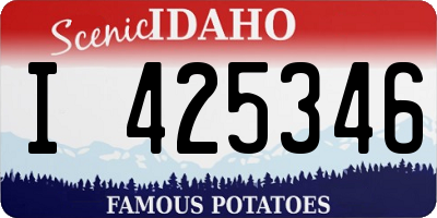 ID license plate I425346