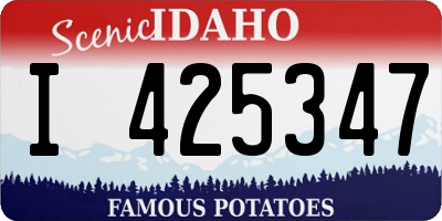 ID license plate I425347