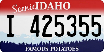 ID license plate I425355