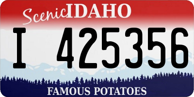 ID license plate I425356