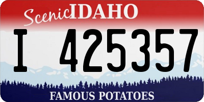 ID license plate I425357
