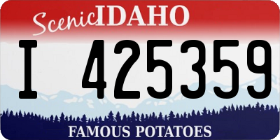 ID license plate I425359